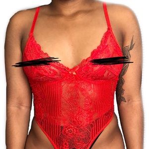 High Quality Red Lace Bodysuit 🌹❤️